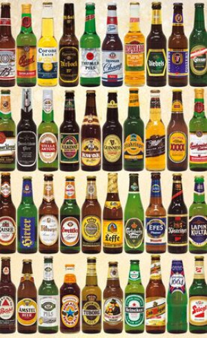 Bierflaschen-Collage