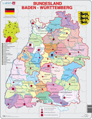 Larsen-Puzzle 70 Teile: Bundesland Baden-Württemberg