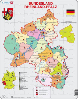 Larsen-Puzzle 70 Teile: Bundesland Rheinland-Pfalz
