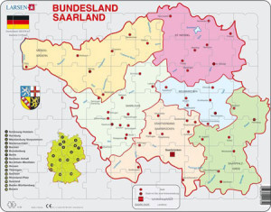 Larsen-Puzzle 70 Teile: Bundesland Saarland