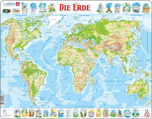 Lernkarte - Die Erde (physisch)
