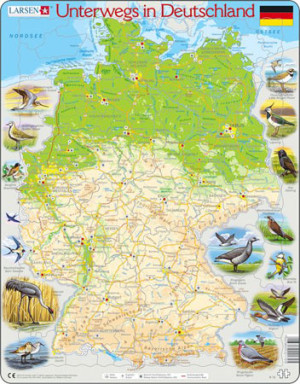 Larsen-Puzzle 91 Teile: Unterwegs in Deutschland