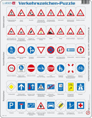 Larsen-Puzzle 48 Teile: Lernpuzzle - Deutsche Verkehrszeichen