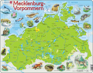 Larsen-Puzzle 60 Teile: Bundesland Mecklenburg-Vorpommern physisch