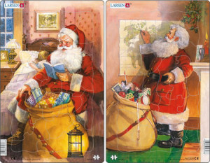 Larsen-Puzzle 25 Teile: Weihnachtsmänner