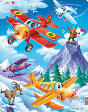 Larsen-Puzzle 20 Teile: Lustige Flugzeuge