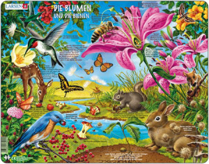 Larsen-Puzzle 55 Teile: Schaupuzzle - Bienen und Blumen