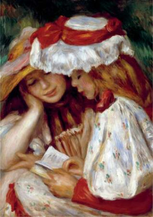 Zwei junge Schülerinnen beim Lesen, Renoir