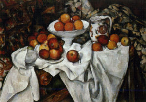 Stillleben mit Äpfeln und Orangen
