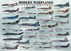 Eurographics-Puzzle 1000 Teile: Moderne Kriegsflugzeuge