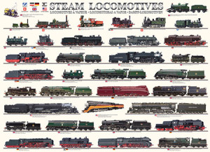 Eurographics-Puzzle 1000 Teile: Dampflokomotiven