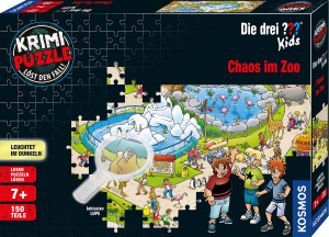 Kosmos-Puzzle 150 Teile: Die drei ? Kids - Chaos im Zoo (Krimipuzzle)