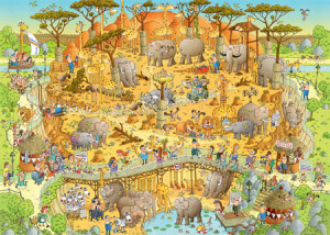 Heye-Puzzle 1000 Teile: Funky Zoo - Afrika