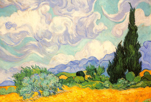 Piatnik-Puzzle 1000 Teile: Van Gogh, Weizenfeld mit Zypressen