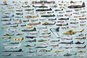 Eurographics-Puzzle 2000 Teile: Militärflugzeuge