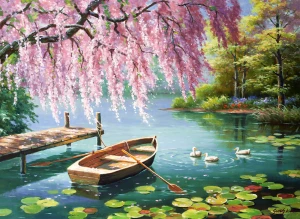 Perre-Puzzle 500 Teile: Ruderboot auf dem See