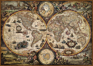 Heye-Puzzle 2000 Teile: Antike Weltkarte