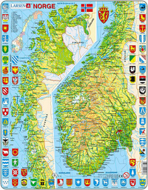 Physische Karte - Norwegen