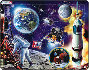 Larsen-Puzzle 50 Teile: Schaupuzzle - Apollo 11