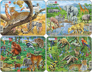 Larsen-Puzzle 11 Teile: Exotische Tiere