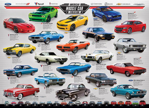 Eurographics-Puzzle 1000 Teile: Amerikanische Muscle Car Entwicklung