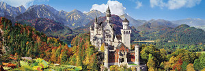 Clementoni-Puzzle 1000 Teile: Frühlingserwachen auf Schloß Neuschwanstein