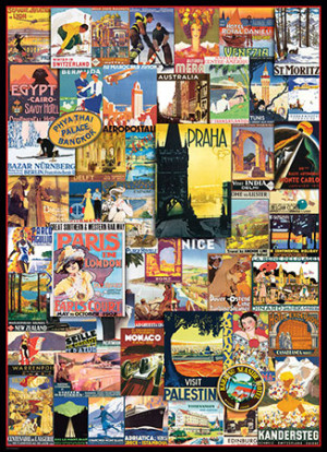 Eurographics-Puzzle 1000 Teile: Berühmte Poster - Reise um die Welt