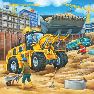 Ravensburger-Puzzle 49 Teile: Große Baufahrzeuge