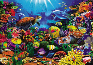 Perre-Puzzle 260 Teile: Tiere der Unterwasserwelt