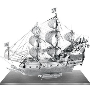 Metal Earth-Puzzle 30 Teile: Metal Earth: Premium Series|Queen Anne ́s Revenge - 3D Metall Puzzle