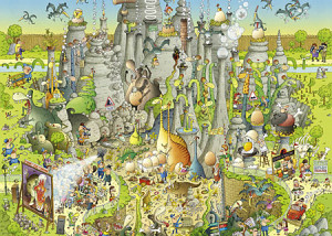 Heye-Puzzle 1000 Teile: Funky Zoo|Dinosaurier - Habitat