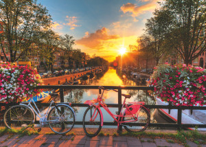 Ravensburger-Puzzle 1000 Teile: Fahrräder in Amsterdam