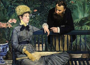 Im Wintergarten, Manet