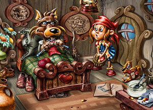 D-Toys-Puzzle 1000 Teile: Märchen von Rotkäppchen