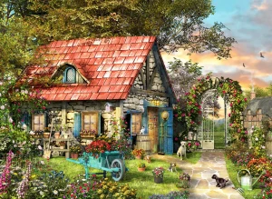 Perre-Puzzle 1000 Teile: Alte Hütte mit Garten
