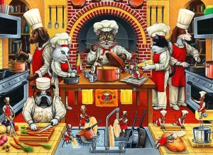 Perre-Puzzle 500 Teile: Tiere in der Küche