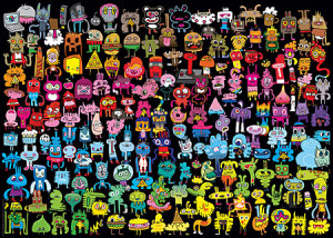 Heye-Puzzle 1000 Teile: Regenbogen - Doodle