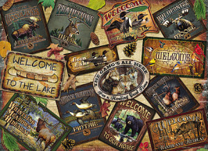 Cobble Hill-Puzzle 1000 Teile: Nostalgische Willkommens-Schilder