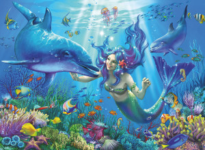 Ravensburger-Puzzle 200 Teile: Leuchtendes Unterwasserparadies