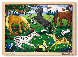 Melissa & Doug-Puzzle 48 Teile: Pferde