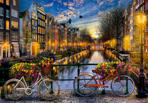 Educa-Puzzle 2000 Teile: Amsterdam bei Dämmerung