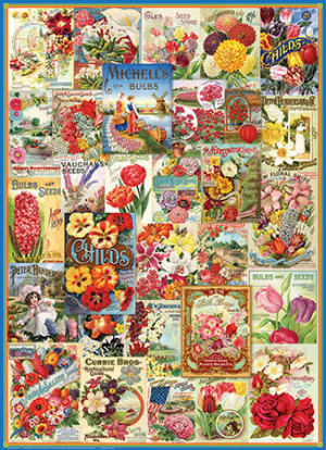 Alte Blumen-Samentüten - Werbeplakate