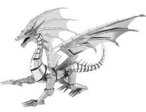 Metal Earth-Puzzle 35 Teile: Metal Earth|silberner Drache - 3D Metall Puzzle