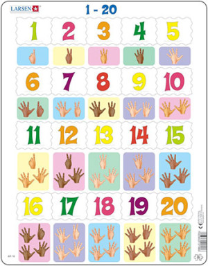 Larsen-Puzzle 20 Teile: Lernpuzzle - Die Zahlen von 1-20