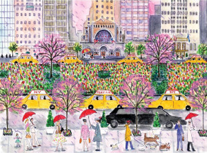 Galison/Mudpuppy-Puzzle 1000 Teile: Frühling in der Park Avenue