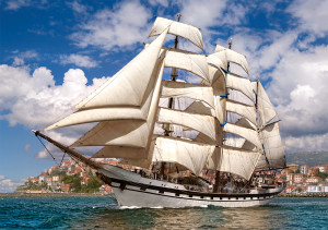 Castorland-Puzzle 500 Teile: Segelschiff verlässt den Hafen