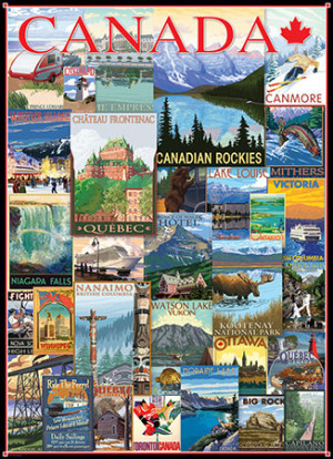 Eurographics-Puzzle 1000 Teile: Alte kanadische Postkarten - Collage