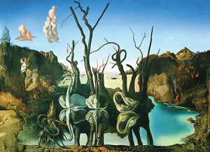 Eurographics-Puzzle 1000 Teile: Schwäne spiegeln Elefanten, Dali