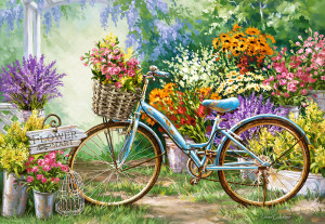 Castorland-Puzzle 1000 Teile: Bepflanztes Fahrrad