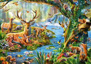 Castorland-Puzzle 500 Teile: Tierisches Waldleben